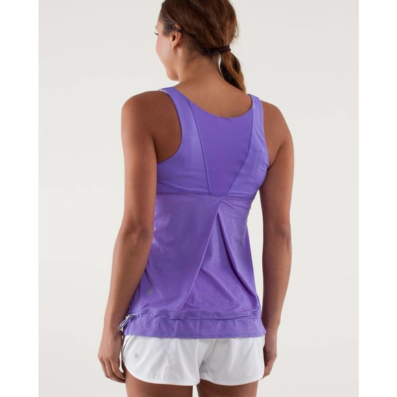 Lululemon Tank Top 4 Small Power Purple Run Ta Ta Topper Adjustable Workout - Picture 4 of 10